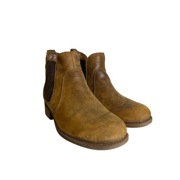 Ugg Brown Bonham Leather Ankle Boots Size 6 - Picture 8 of 9